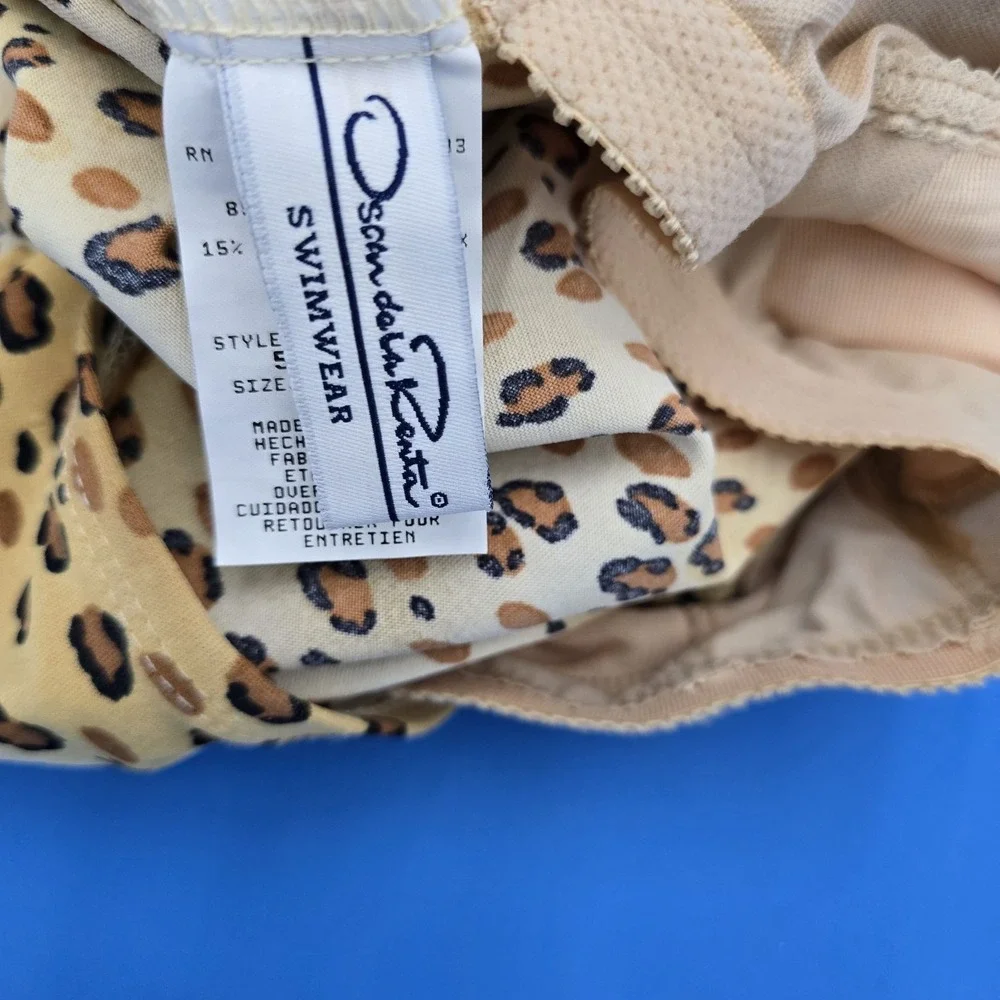 Vintage NWT 1990s‎ Oscar de la Renta Cheetah Print Swimsuit Women's 14